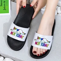 not today womens slippers cute cartoon slippers beach slippers open toe indoor home woman slides bathroom slippers