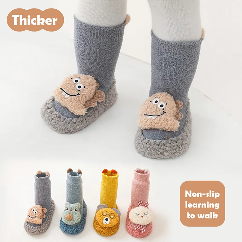 

Новые детские носки, носки для новорожденных, противоскользящая обувь, носки с резиновой подошвой для малышей, детей