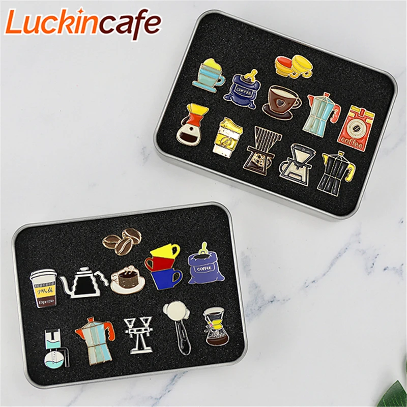 11 шт./компл. кофейная брошь значок баристы аксессуары для Кафе Декор на воротник