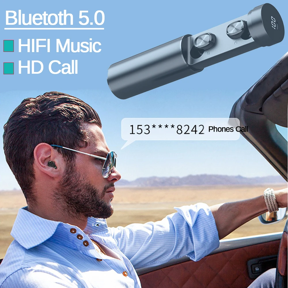 B9 наушники вкладыши TWS Bluetooth беспроводные 8D Hi Fi спортивные с микрофоном игровая