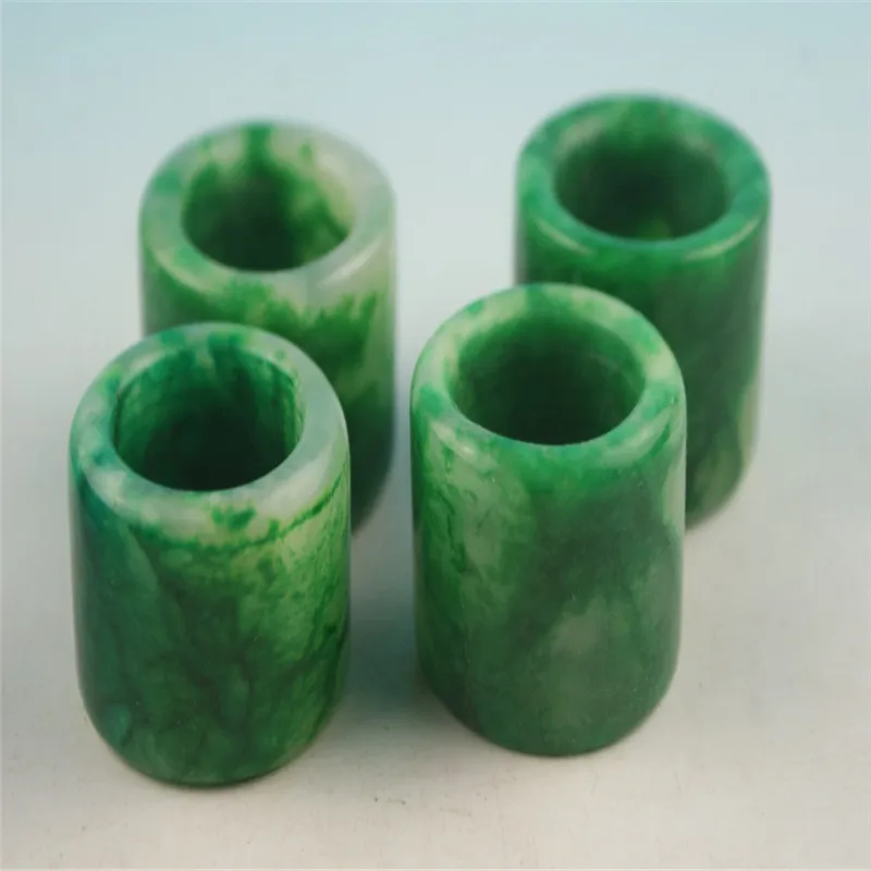 Китай (материк) натуральные нефриты напальчник зеленый пальца кольцо | Дом и сад