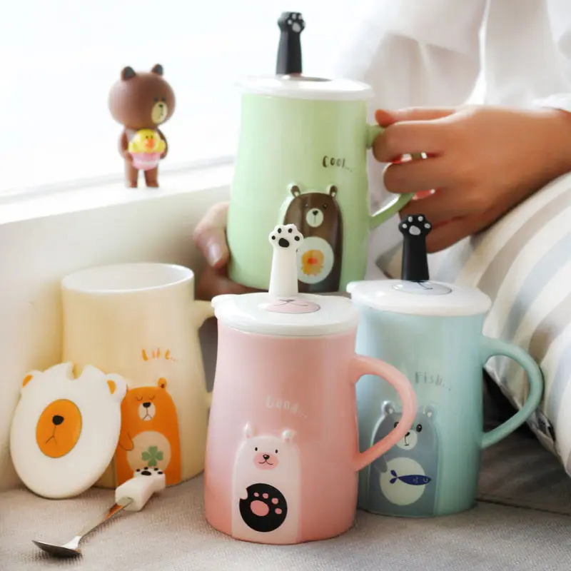 Мультяшная чашка керамическая кружка кофейная домашняя Пара керамических чашек
