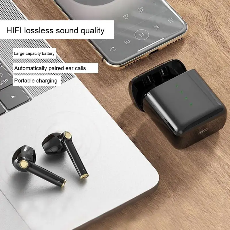 TWS Bluetooth 5.0 Earbuds Earphone 3D Stereo Touch Control Wireless Earphones With Charging Case New | Электроника