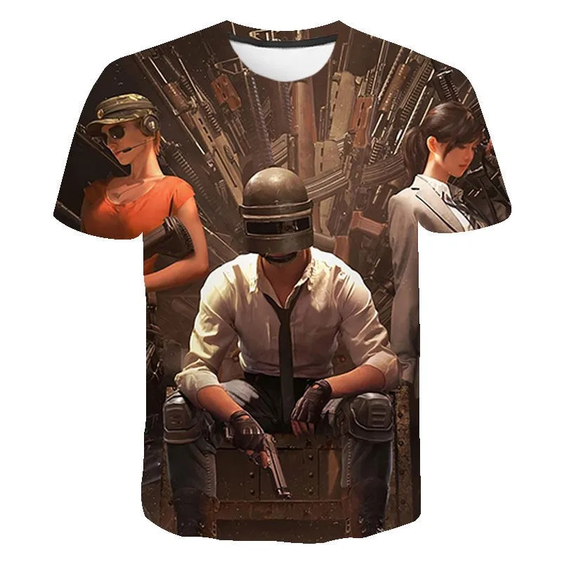 

2021 Summer Casual Pubg 3d T Shirt Boy Girl Kids Fashion Streetwear Men Women Children Printed T-shirt Cool Tops Tee 110-6xl