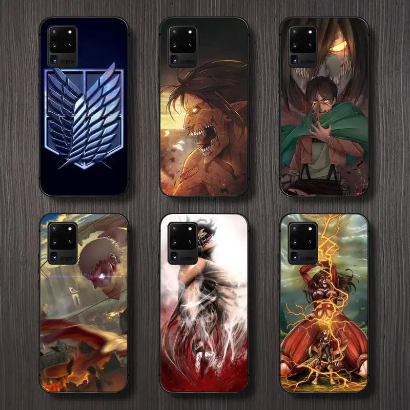 

Attack on titan Japan anime Phone Case For Samsung A32 A51 A52 A71 A50 A12 A21S S10 S20 S21 Plus Fe Ultra
