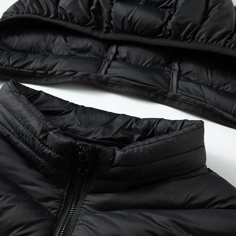 90% White Duck Down Winter Jacket Men Hooded Female Coat Two Colors Plus Size Thicken Keep Warm Winter Down Jacket Man