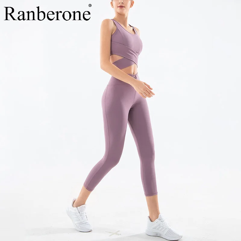 2 Piece Set Workout Clothes for Women Sports Bra and Leggings Set Sports Wear for Women Gym Clothing Athletic Yoga Set