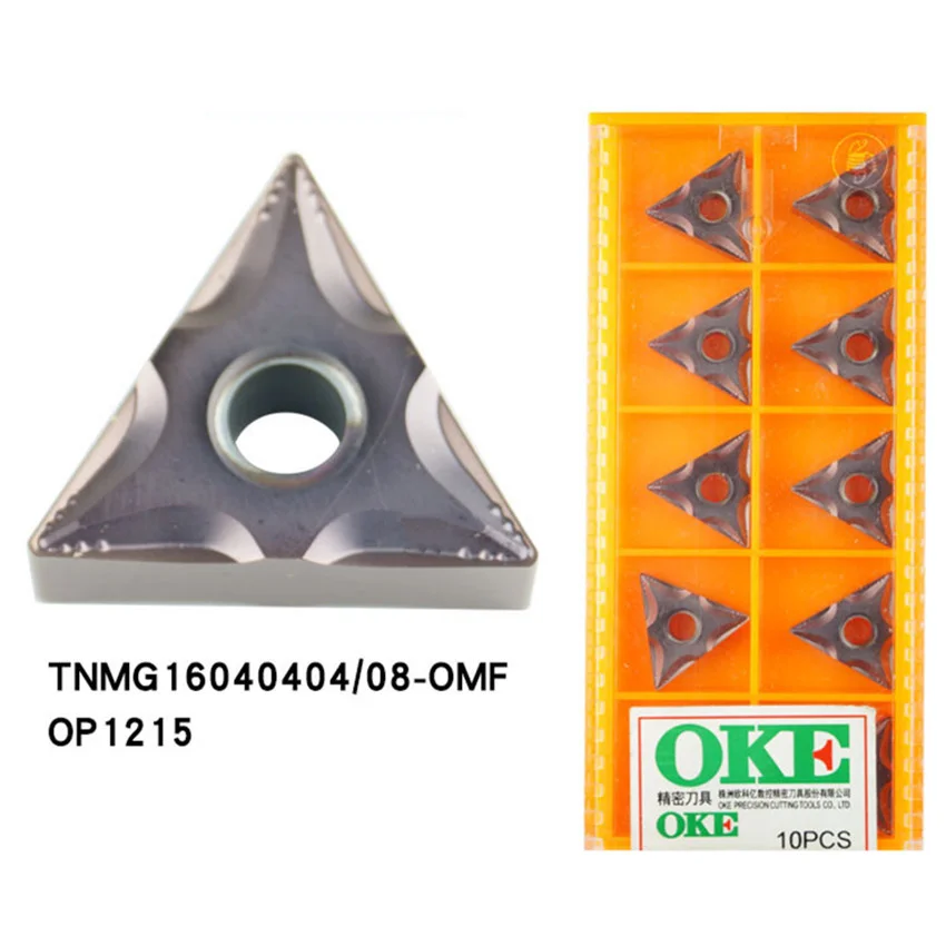 

OKE TNMG160404-OMF OP1215/TNMG160408-OMF OP1215/TNMG160404-OMF OP1315/TNMG160408-OMF OP1315 CNC carbide inserts 10PCS/BOX