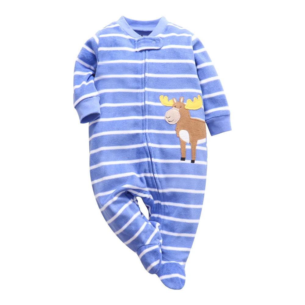 Blue white elk Детская одежда на весну и зиму; Комбинезон для маленьких мальчиков; зимняя одежда для маленьких девочек; комбинезон с длинными рукавами для маленьких девочек - Цвет: Blue white elk