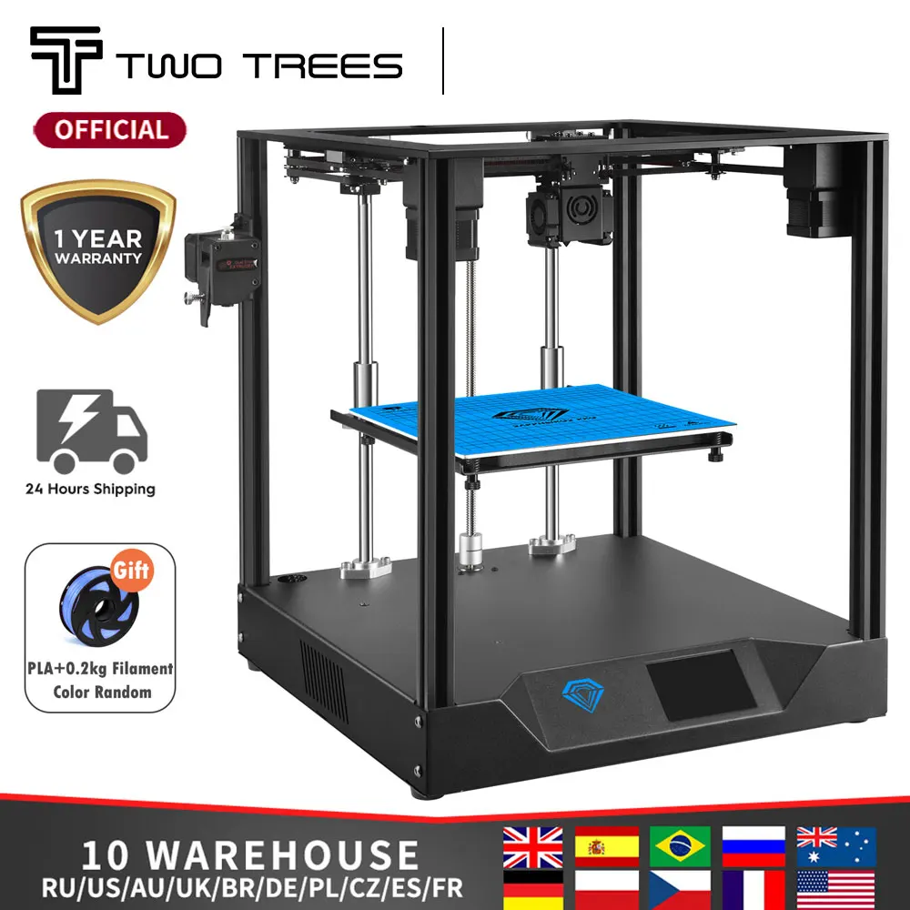 Twotrees 3D Printer SP-3 Impresora 3d 3д принтер CORE XY Printer Parts DIY Kit TMC2208 MKS Full Color Touch Screen PEI FDM