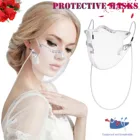 Мерная защитная маска, прозрачная маска для рта, 15 шт., прочная маска, маска для лица, комбинированная пластиковая многоразовая прозрачная маска для косплея