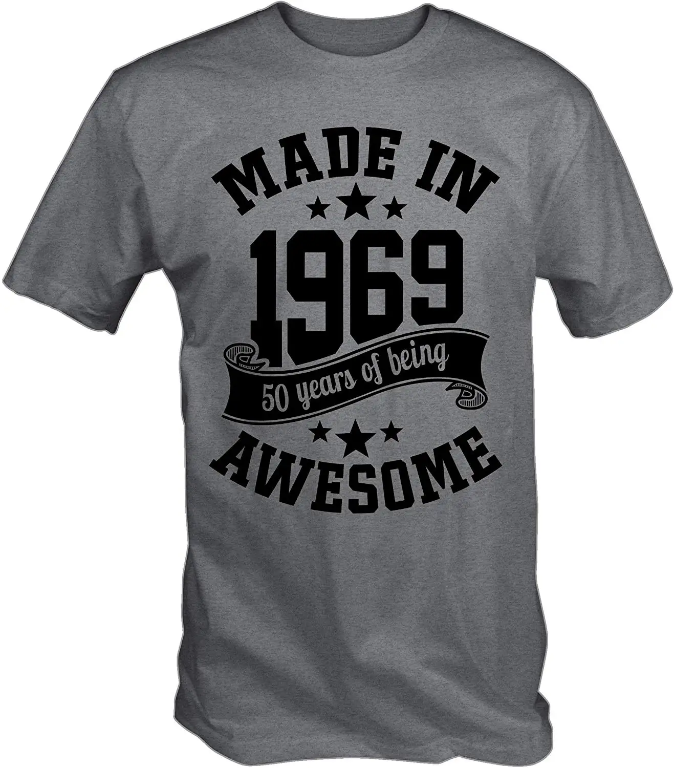 

Men's Made In 1969 50 Years Of Being Awesome 50th Birthday T Shirt Men Women TEE Shirt Full-figured