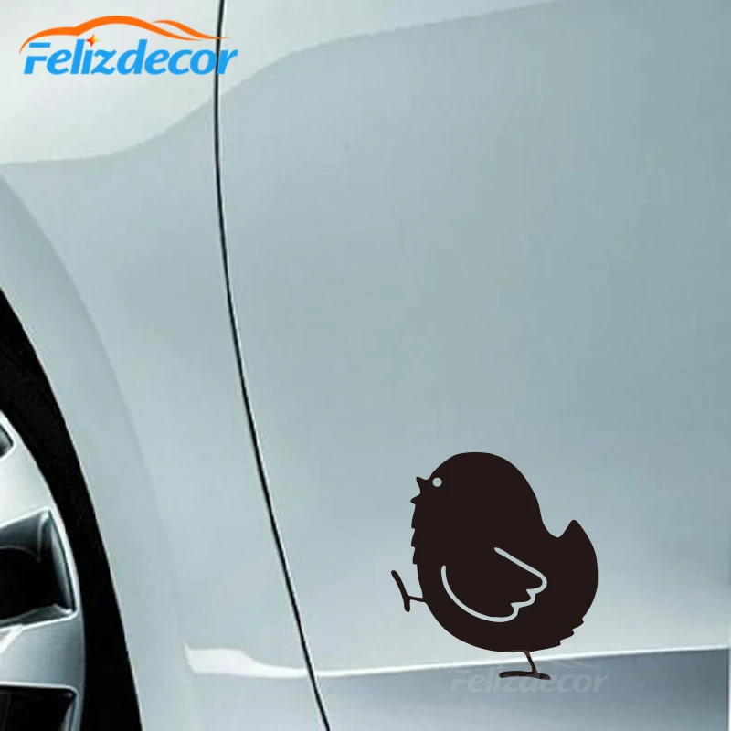 Курица ребенок учится ходить виниловые автомобильные наклейки для ребенка Окно