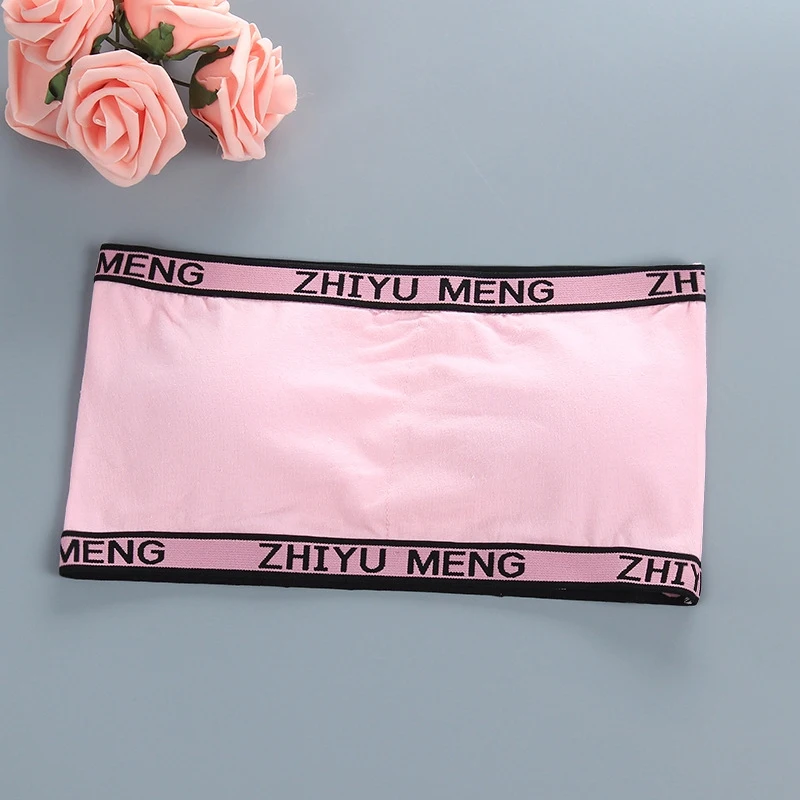 Бюстгальтер без бретелек для девочек нижнее белье подростков тренировочный