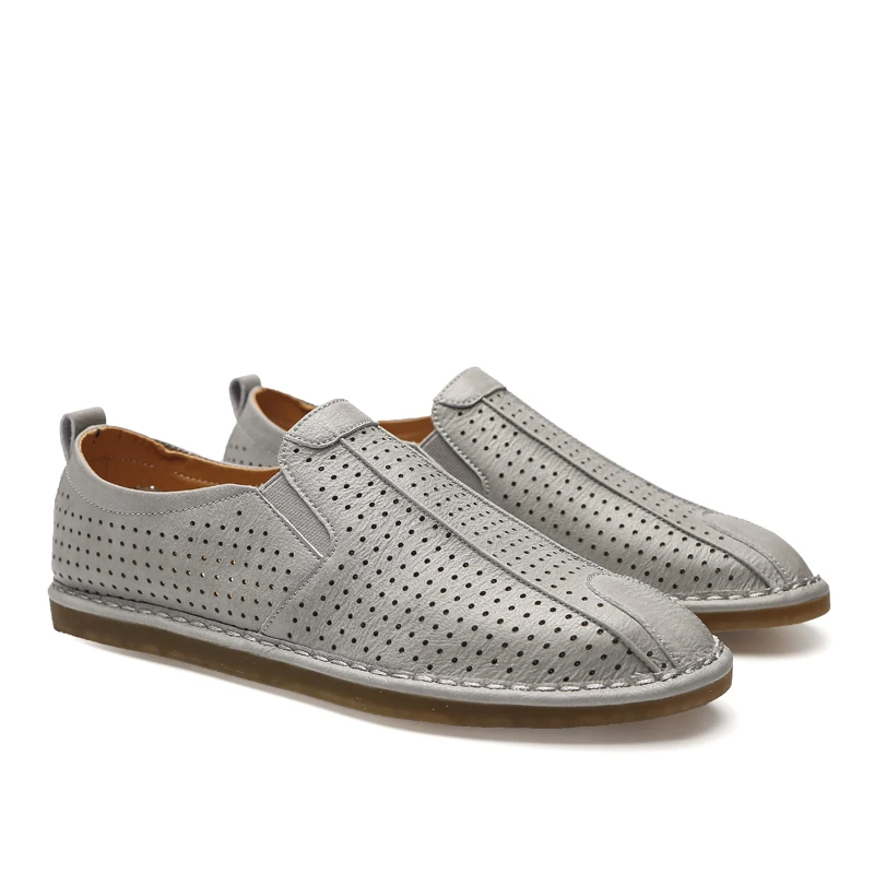 Мужские лоферы повседневная обувь модные кожаные дышащие слипоны для вождения