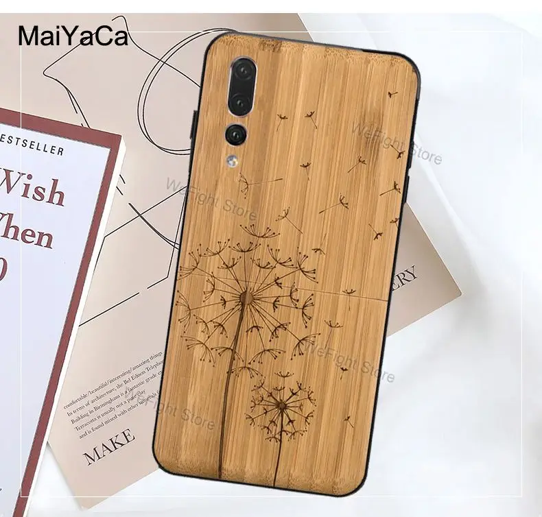 Чехол MaiYaCa с принтом животных из натурального бамбука и дерева для Huawei Honor 7A Pro 7C 10i
