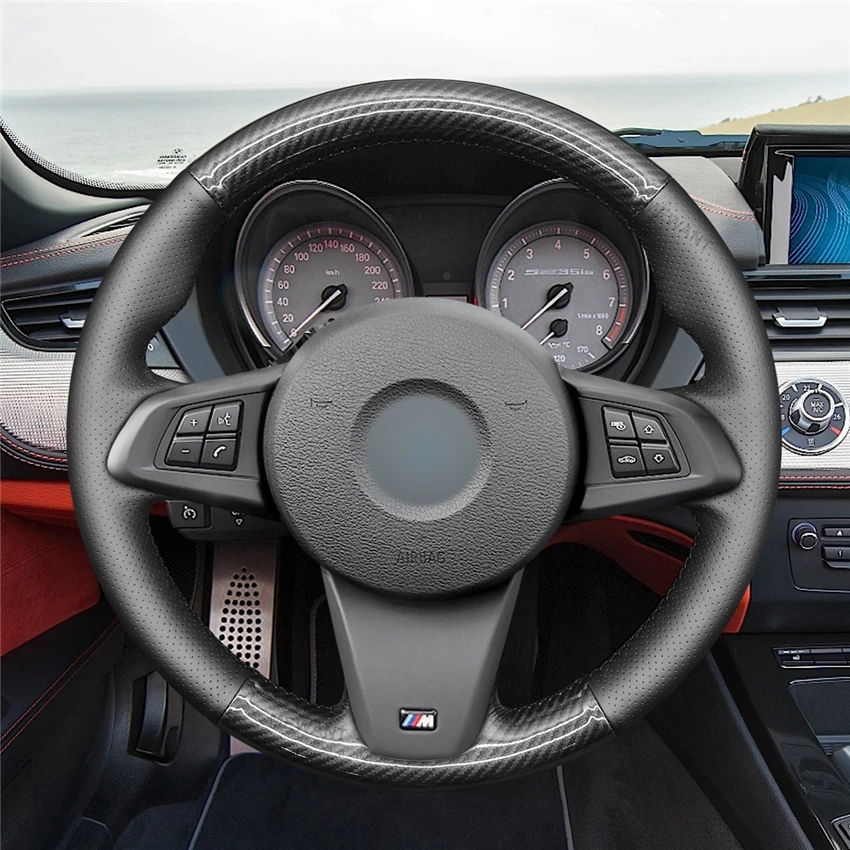 

DIY Hand-stitched Customization Anti-Slip Wear-Resistant Steering Wheel Cover For BMW Z4 2009-2014 Car Interior Decoration