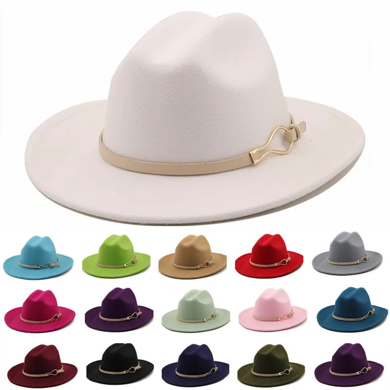 Новое поступление женские и мужские шляпы-федоры с широкими полями головные