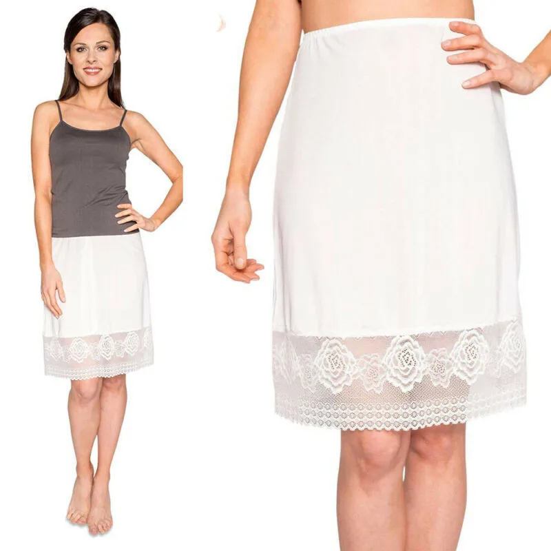 Женская кружевная юбка однотонная прозрачная нижняя со шнуровкой с высокой