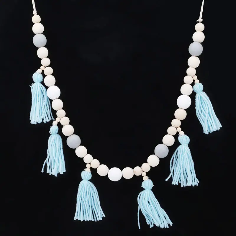 2019 скандинавские деревянные макароны бусины кисточки для девочек и младенцев