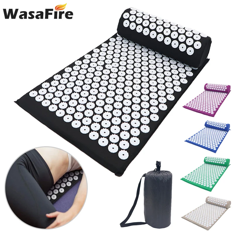 

66*42cm Massager Cushion Acupressure Massage Yoga Mat Relieve Stress Back Body Pain Spike Mat Acupuncture Mat