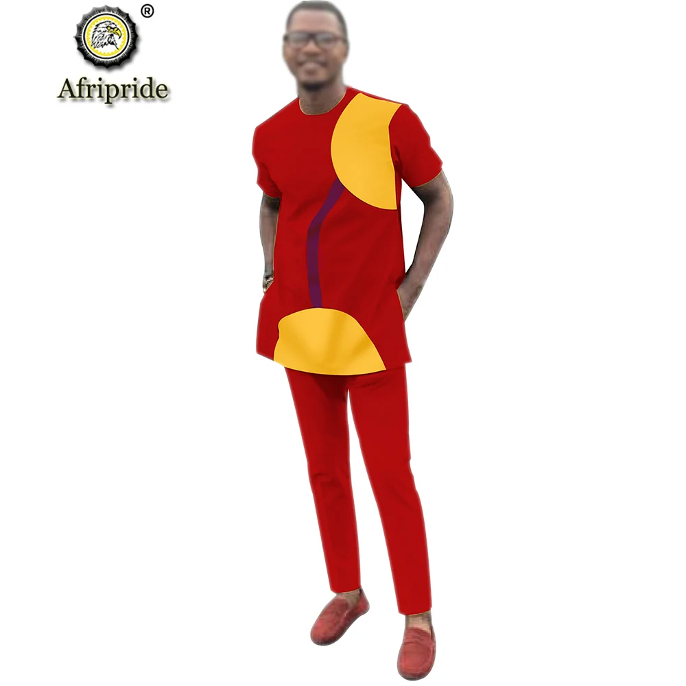 Dashiki мужская одежда африканская комплект из топа и брюк Анкары Племенной