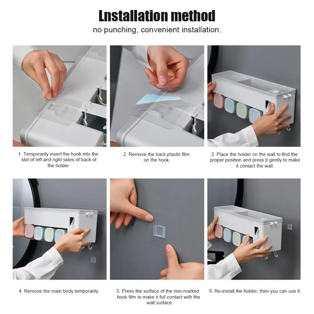 Скандинавская настенная подставка для зубных щеток 2 или 3 4 чашки вида стилей