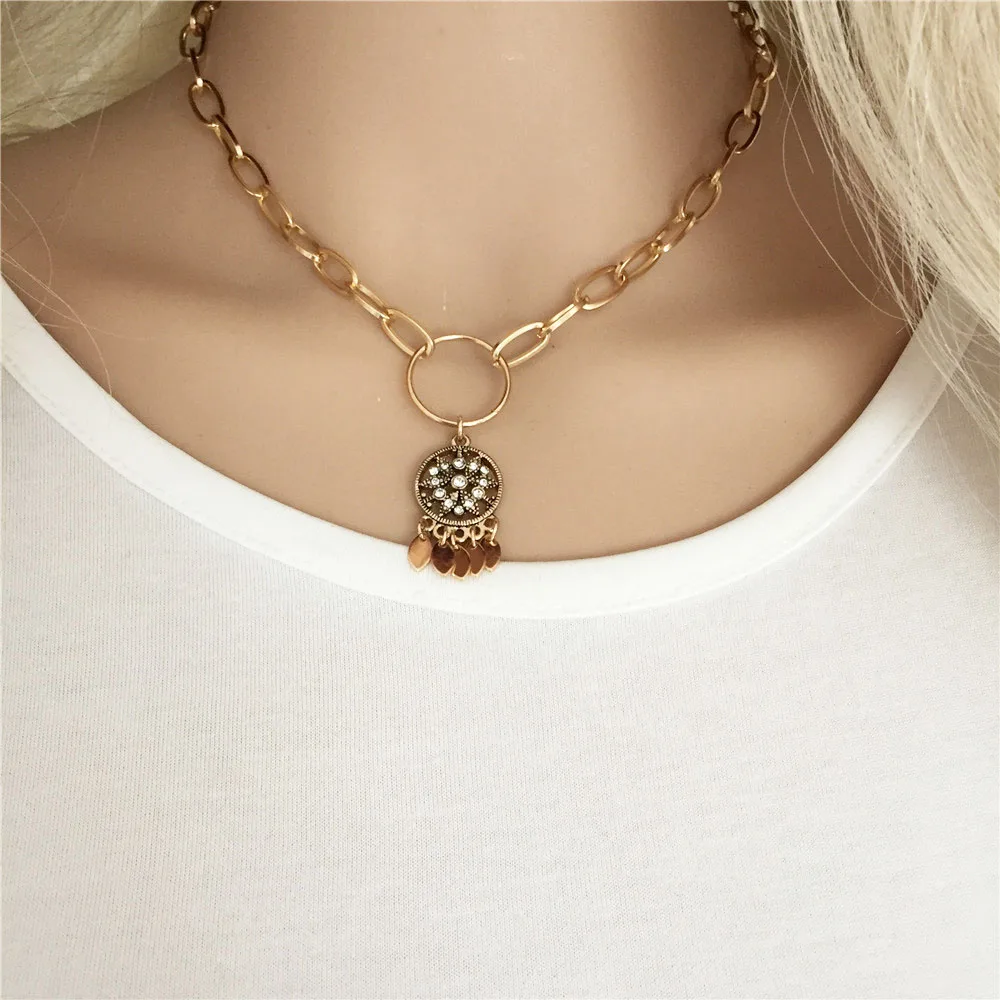 Золотое ожерелье Gilry для женщин и девушек красивый чокер с розовым слоном