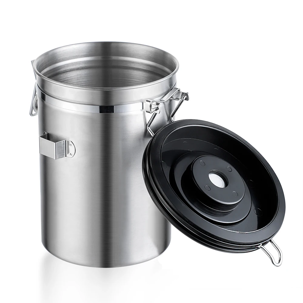 Герметичная герметичная банка для кофе объемом 1 5/л из нержавеющей стали с ложкой