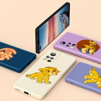 cute lion king simba for honor 20i x20 x10 10x 10i 9x 9c 9s play 3 4 5 pro lite 5g phone case liquid silicone soft cover