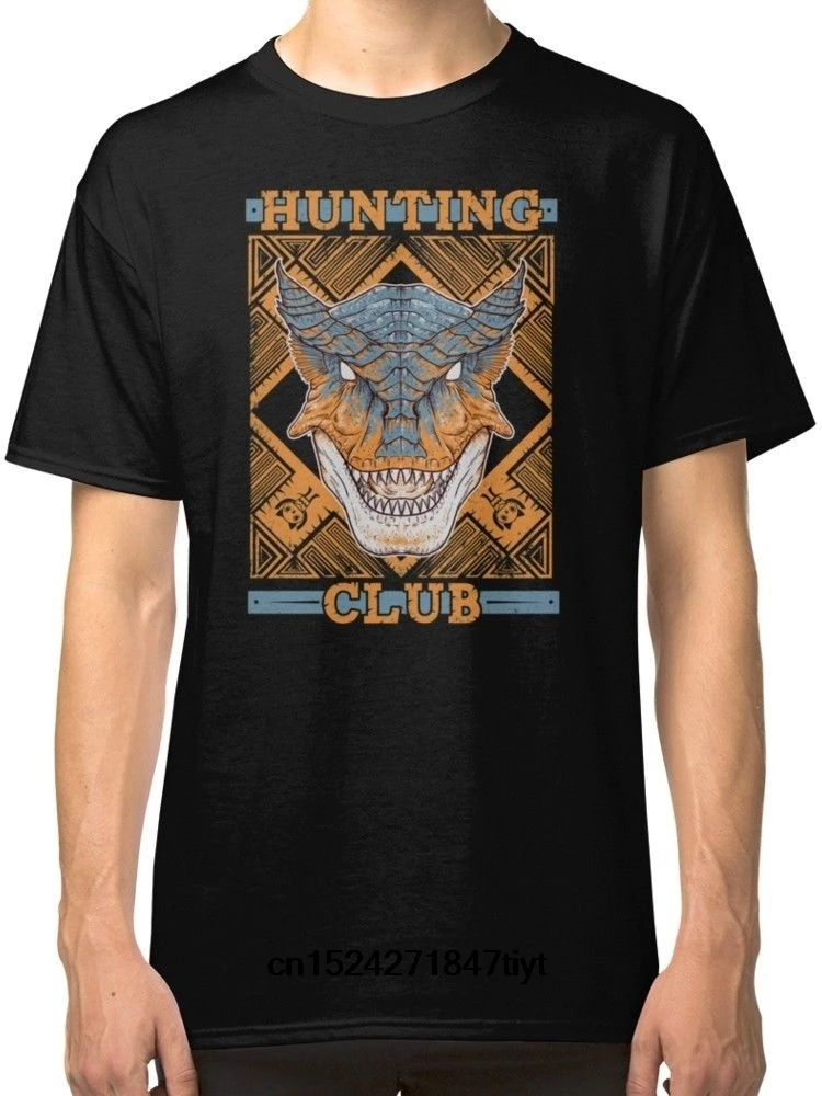 Monster Hunter Huntinger Club Tigrex Male Black T Shirt Tees Clothing |