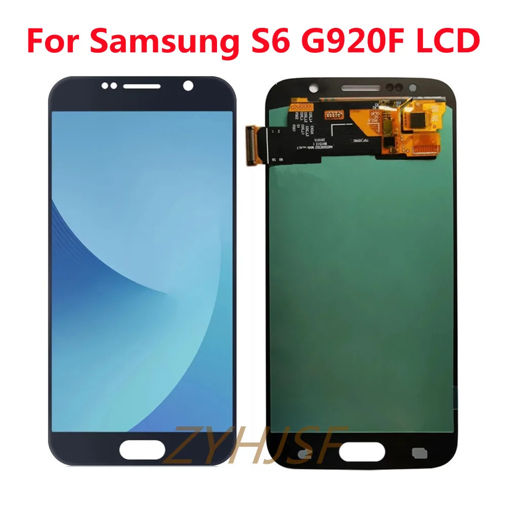 Оригинальный сменный ЖК-дисплей 5,1 дюйма Super AMOLED S6 для SAMSUNG GALAXY S6 G920 SM-G920F G920F G920FD, сенсорный экран с цифровым преобразователем в сборе