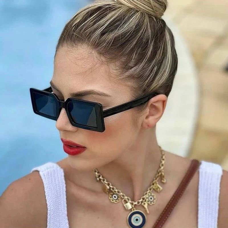 

Очки солнцезащитные женские и мужские прямоугольные в стиле ретро