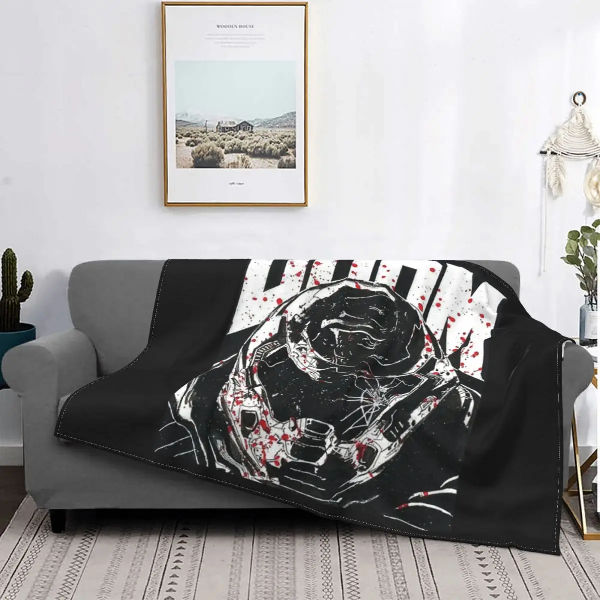 

Doom - Doom Eternal-Manta de Doomslayer para cama, manta a cuadros para sofra, manta de verano, alfombra de ororada islэлеменэлеменэлементная одежда