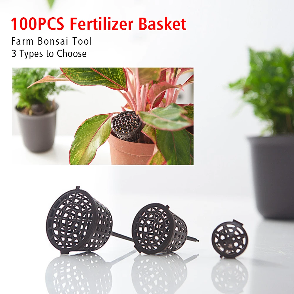 100 шт. удобрение для роста корзина чехол Садово-огородный суккуленты Портативный