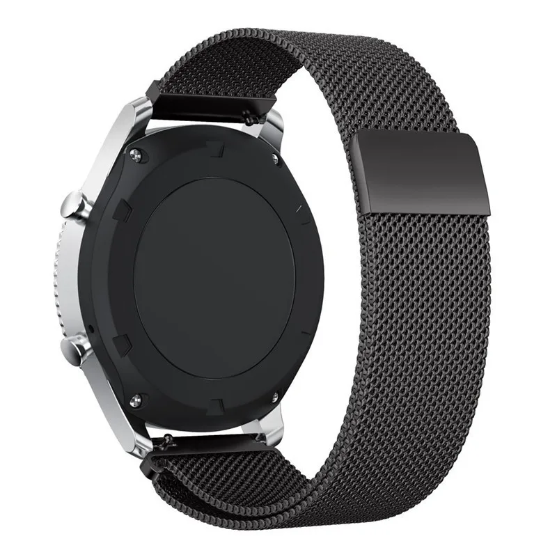 Миланская петля ремешок для часов samsung gear S3 Classic/S3 Frontier/galaxy watch 46 мм 42 мм Регулируемая нержавеющая сталь 22 мм 20 мм