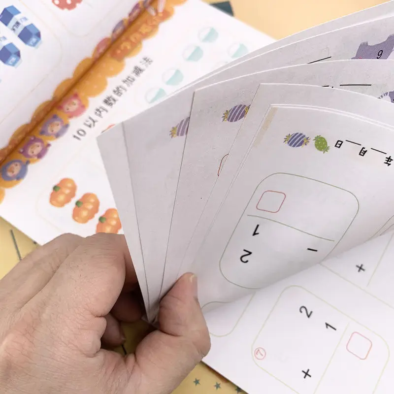 78 страниц Детская математическая тренировочная книга сложение и вычитание