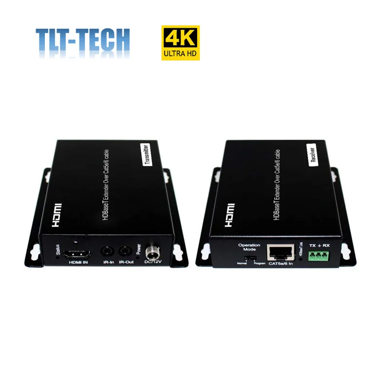 HDbaseT 4K HDMI Extender Kit Over Single CAT5e or CAT6 60hz UltraHD YUV 4:4:4 Uncompressed 230FT 70M Transmitter Receiver IR |