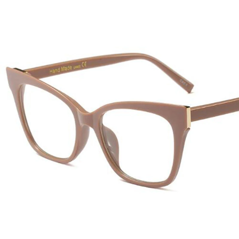 Розовые оправы для очков женские дизайнерские брендовые прозрачные линзы