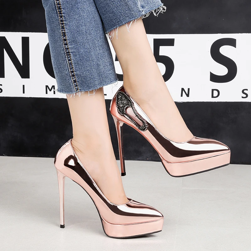Женская обувь высокий каблук туфли на платформе высоком каблуке без застежки