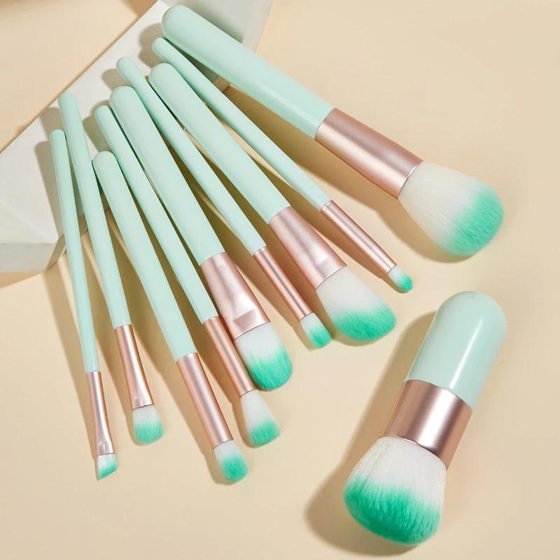 

10pcs makeup brush blush eye shadow concealer lip lip gloss makeup brush cosmetic beauty tool set