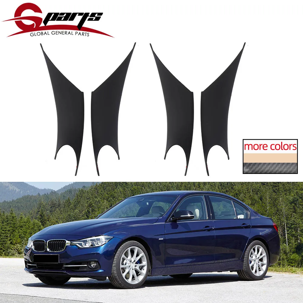 

2 Pairs Armrest Protective Trim Car Interior Door Panel Grab Handle Covers for BMW 3 4 Series 2012-2016 F30 F35 Carbon Fiber