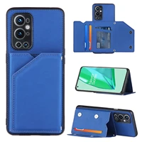 luxury pu leather phone case for oneplus 9 pro wallet flip card slots stand cover for oneplus 9 soft tpu frame case