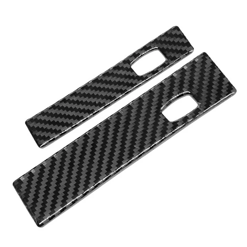 

3Pcs Carbon Fiber Co-Pilot Water Cup Holder Frame Decoration Cover Trim For-BMW 5 Series E60 2005-2010 LHD