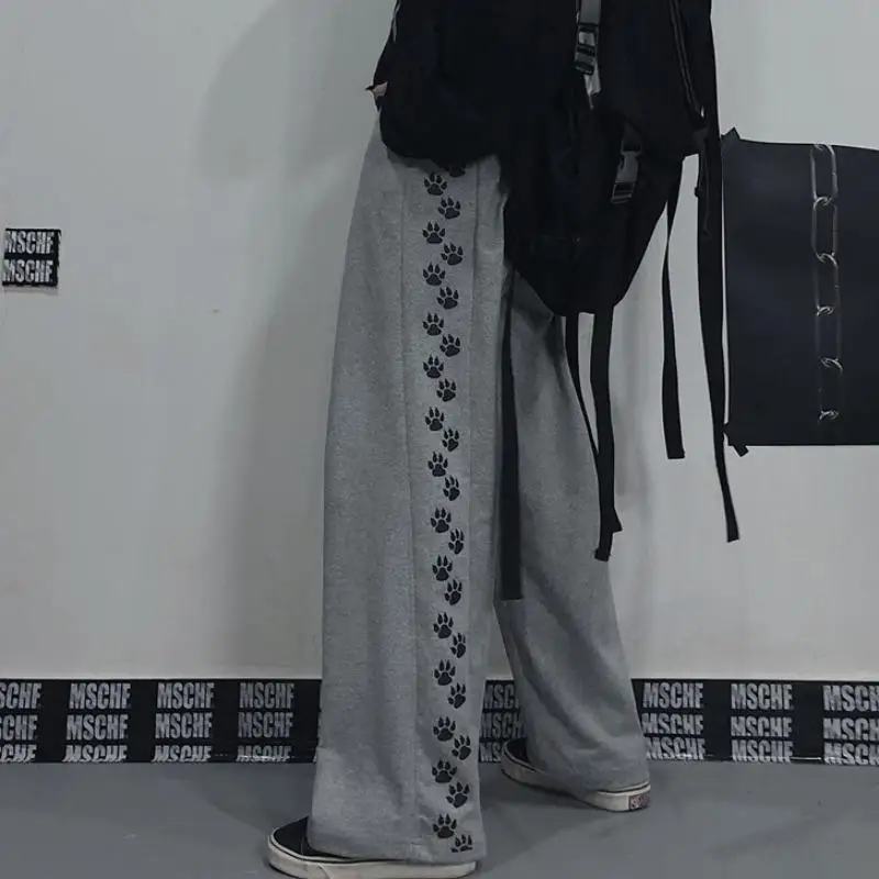 

2022 Autumn Street Hip Hop Print High Waist Straight Leg Pants Loose Pants Harajuku Woman pants Men Women Sports Pants