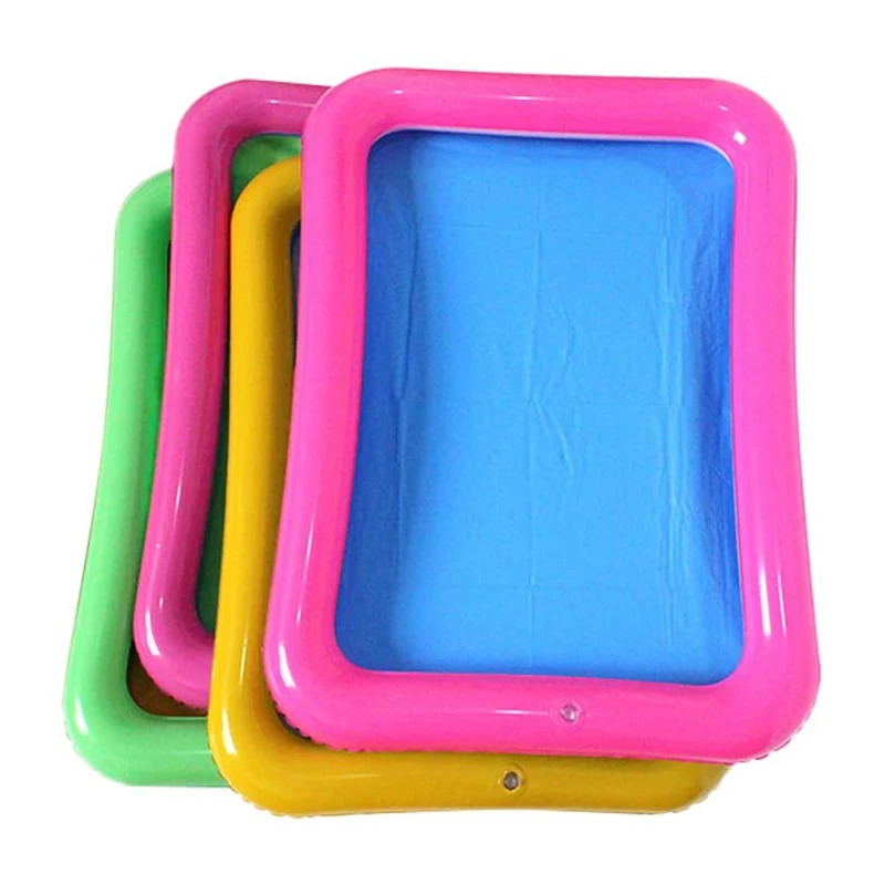

Portable Inflatable Sand Tray 2 Pcs Tray Castle Mobile Table Moldable Play Sand Tray Sand Tray Lid Random Color65X45CM