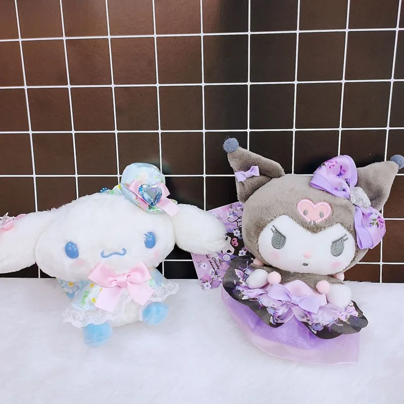 

New Kukumi Cinnamorolling Plush Toys Cartoon Kitten Puppy Stuffed Dolls Big Ears White Dog Plush Dolls Kids Gifts