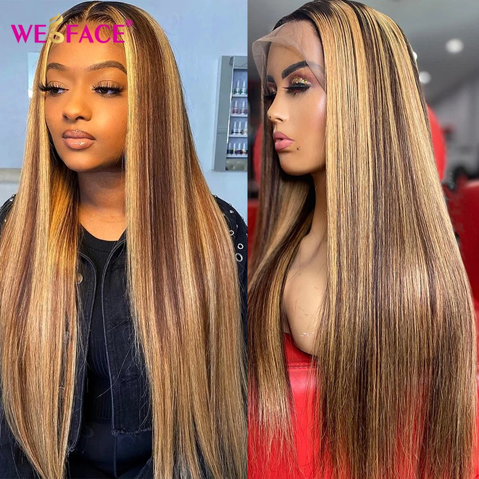 

Straight Highlight Wig 4/27 Ombre Color Hair 13x4 Lace Front Human Hair Wigs Brazilian Straight Lace Front Wigs for black women