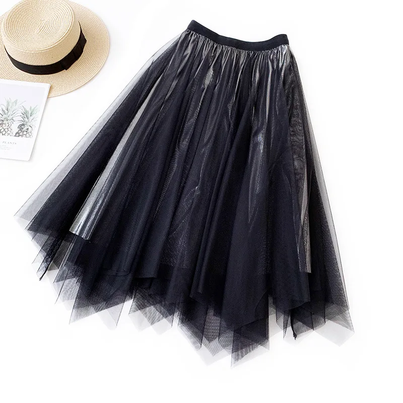 GIGOGOU Асимметричные весенне летние женские юбки с эластичным поясом