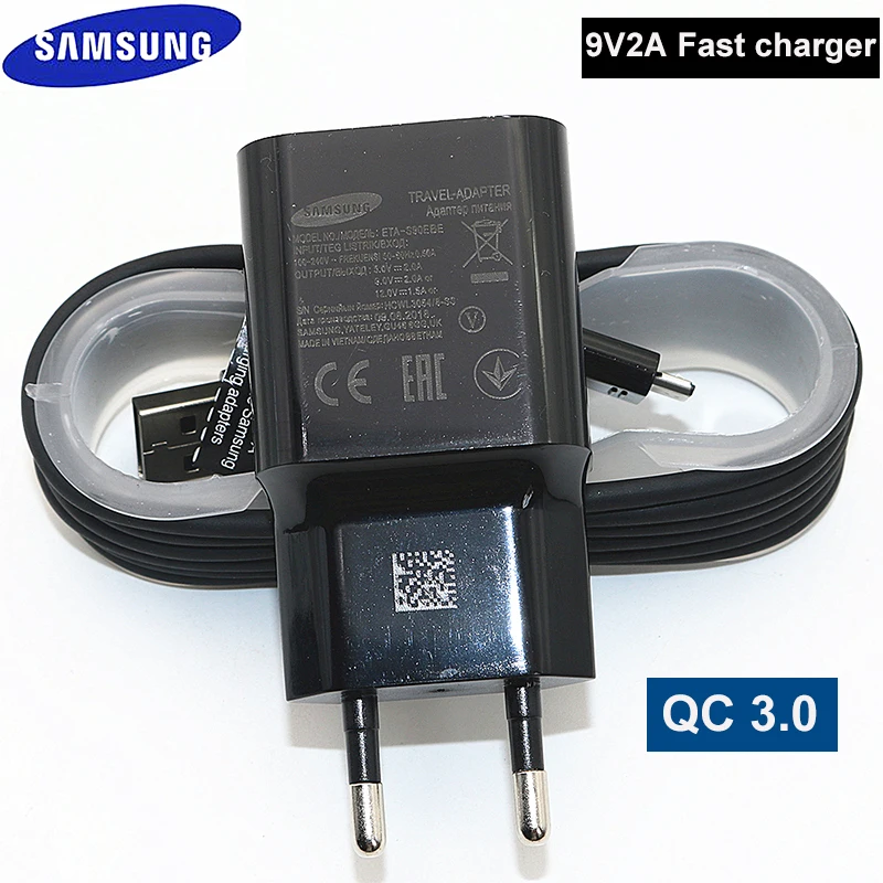 Оригинальное быстрое зарядное устройство Samsung QC 3 0 EU адаптер питания для быстрой